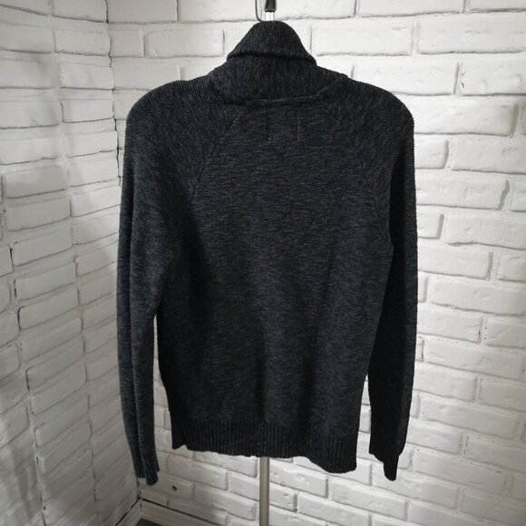 American Eagle Men's Size XS Full Zip Dark Grey Sweater - Picture 2 of 13